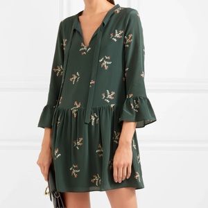 Madewell Green Floral Dress